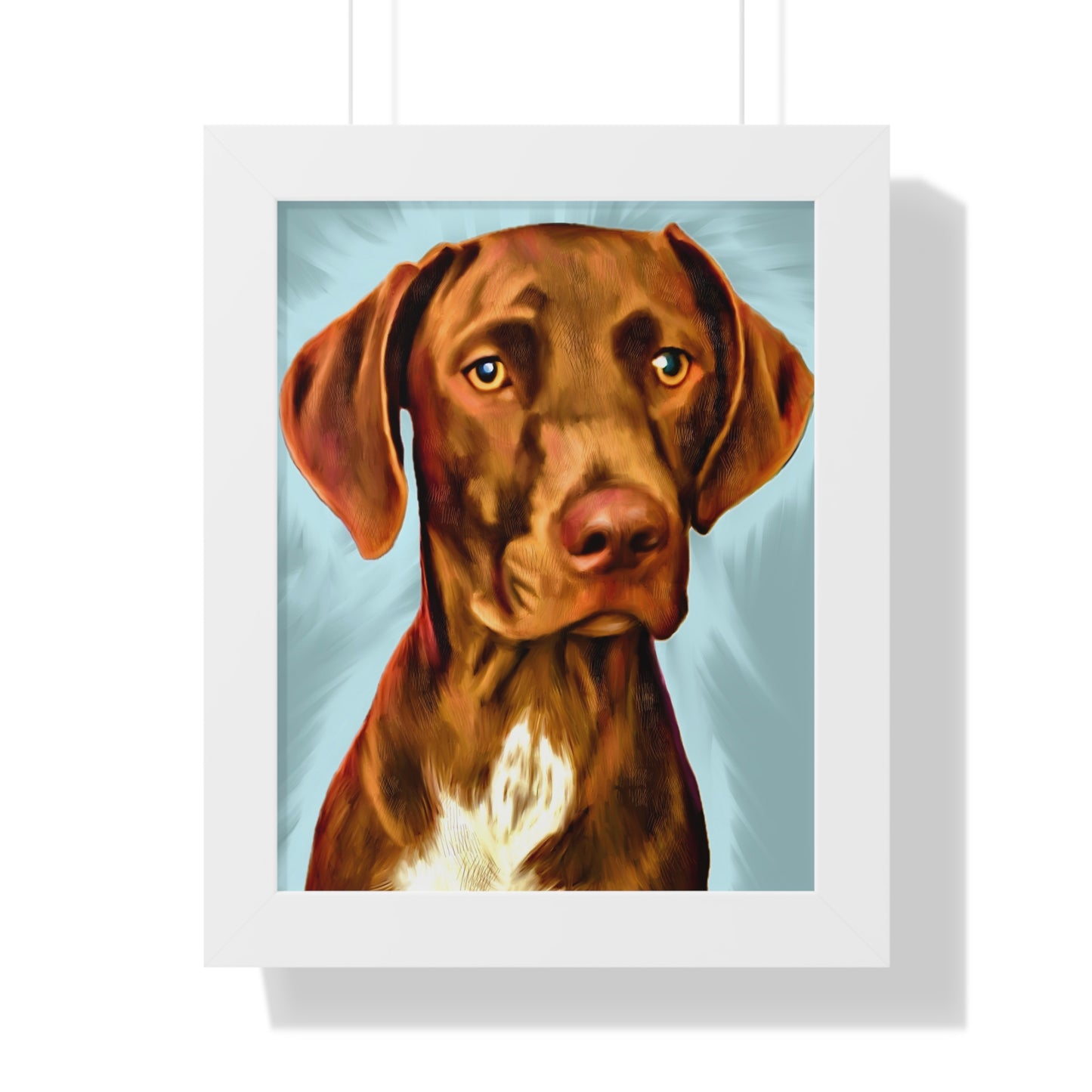 Custom Pet Portrait Framed Vertical Poster