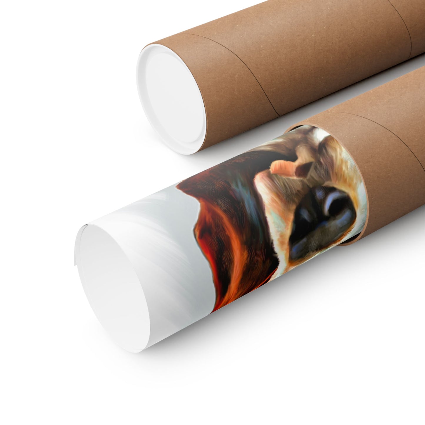 Custom Pet Portrait TWO Pets Matte Horizontal Posters