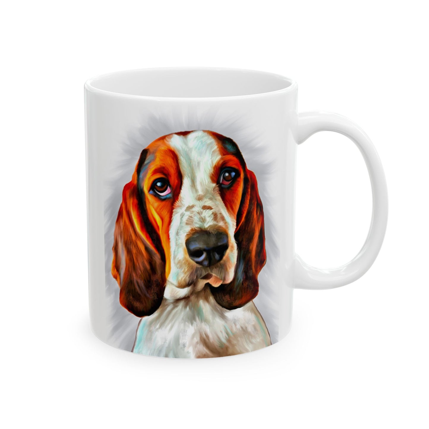 Custom Pet Portrait Ceramic Mug, (11oz, 15oz)