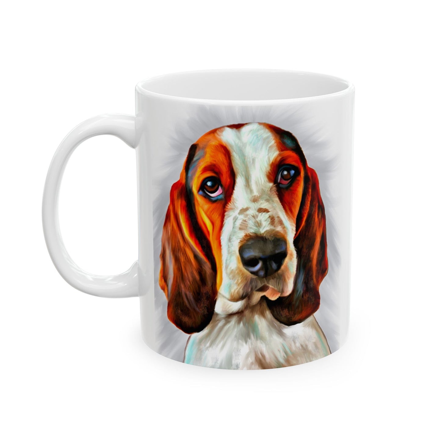 Custom Pet Portrait Ceramic Mug, (11oz, 15oz)