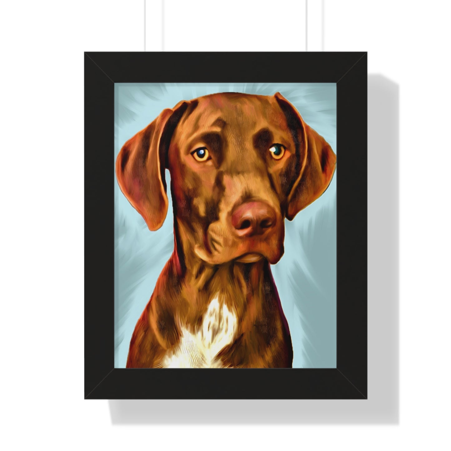 Custom Pet Portrait Framed Vertical Poster