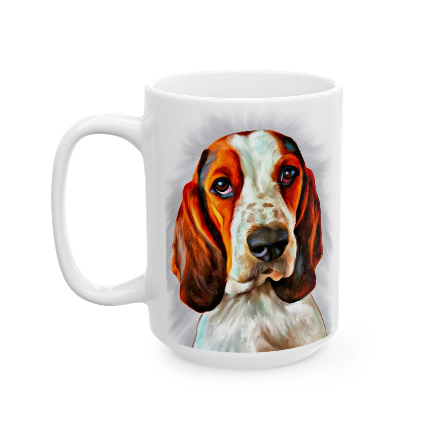 Custom Pet Portrait Ceramic Mug, (11oz, 15oz)