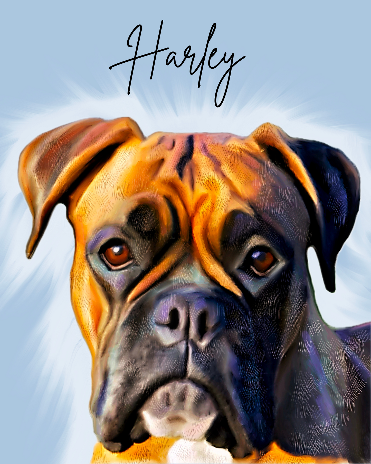 Custom Pet Portrait Poster Print