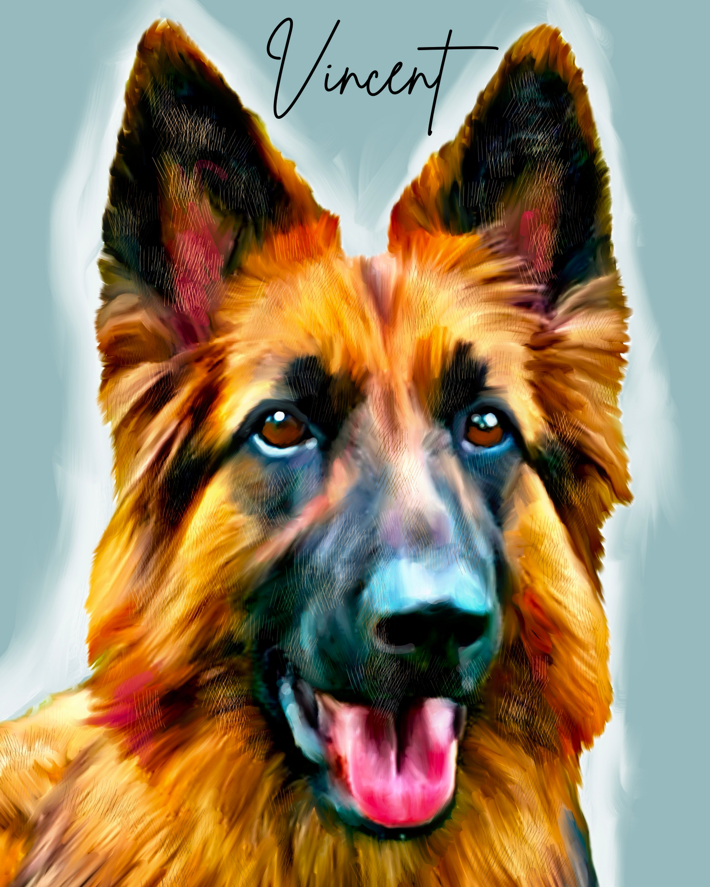 Custom Pet Portrait Poster Print