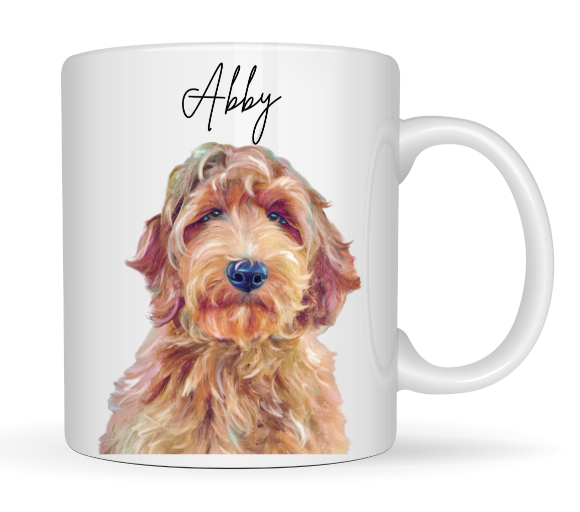 Custom Pet Portrait Ceramic Mug, (11oz, 15oz)