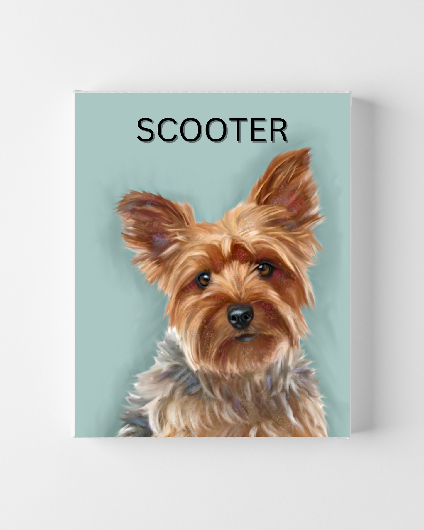 Custom Pet Portrait Matte Stretched Canvas