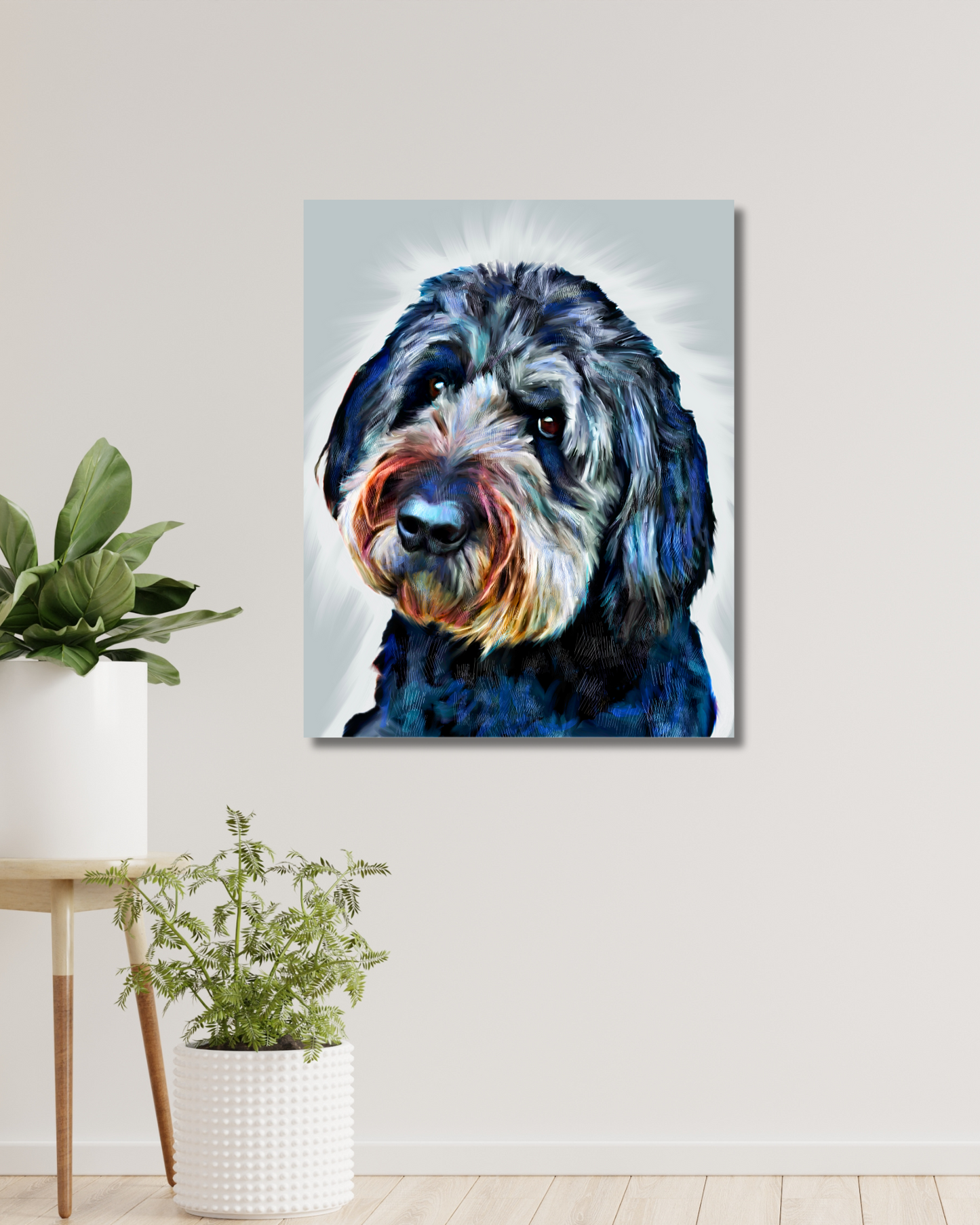 Custom Pet Portrait Matte Stretched Canvas