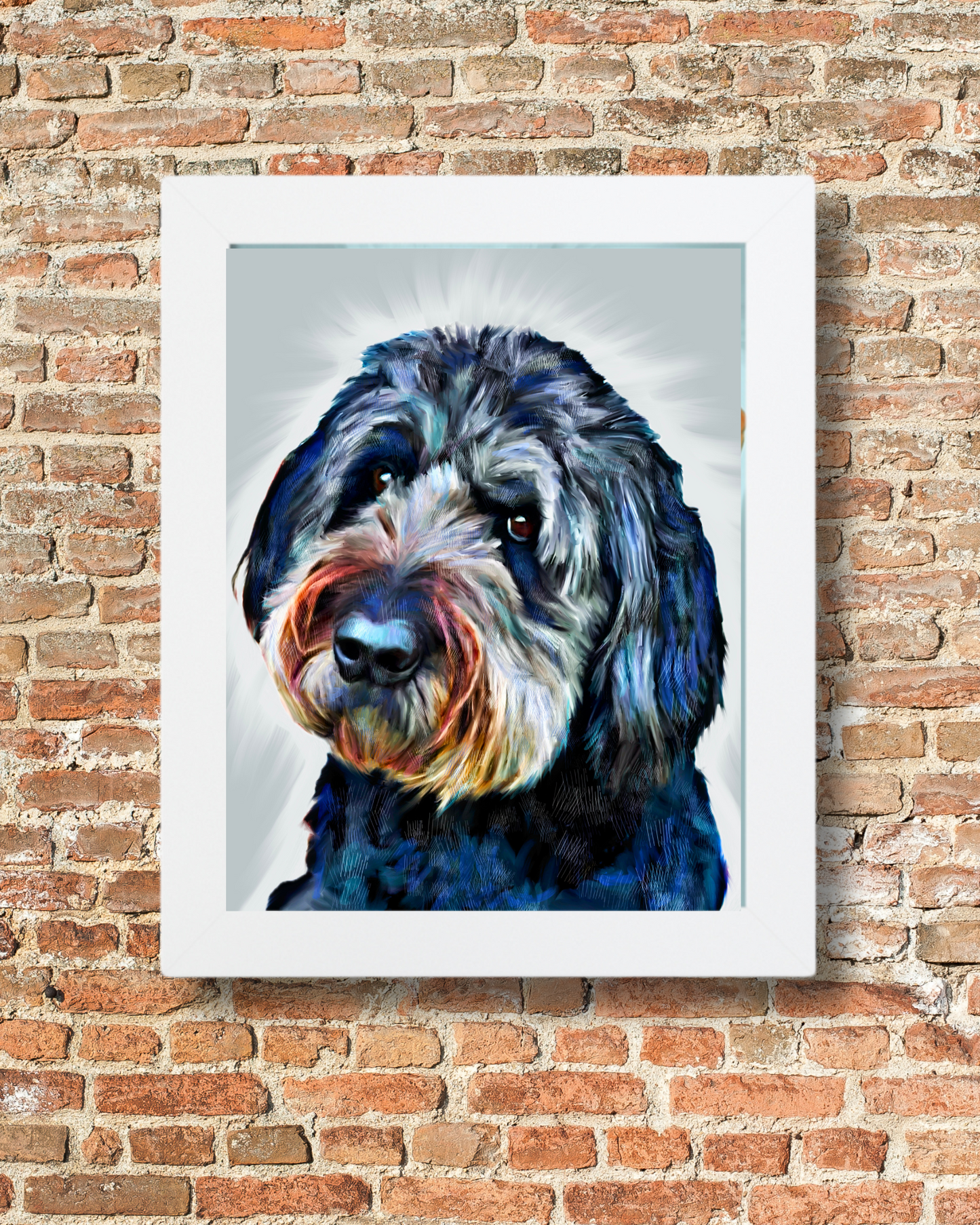 Custom Pet Portrait Framed Vertical Poster